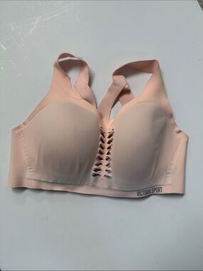 Victoria Sport Light Blush Lace-Up Longline Sports Bra